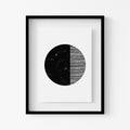 Black and White Circle Art Print