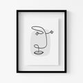 Face Line Art Minimalist Print