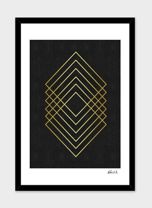 Minimalist and golden art I  Frame