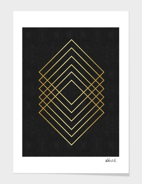 Minimalist and golden art I  Frame